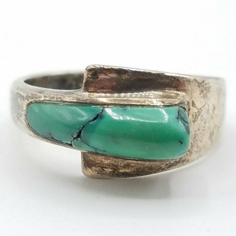 Boma 925 Silver & Turquoise Size 8 Ring